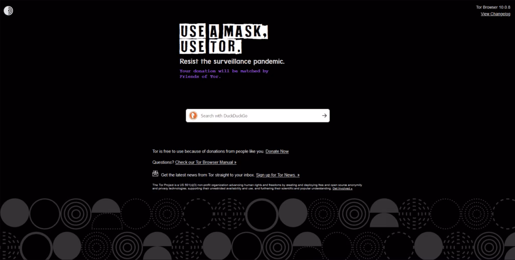 Dark Web network browsing